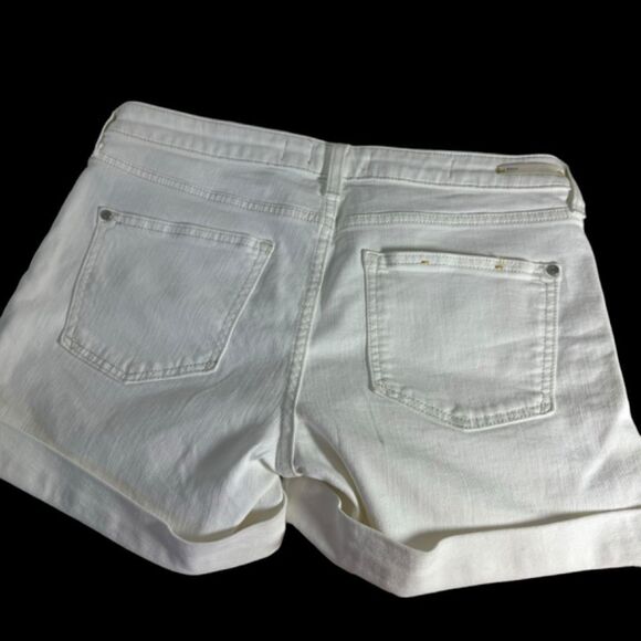 Anthropologie Pilcro & The Letterpress Stet White Denim Cuffed Shorts Sz… - Picture 3 of 10